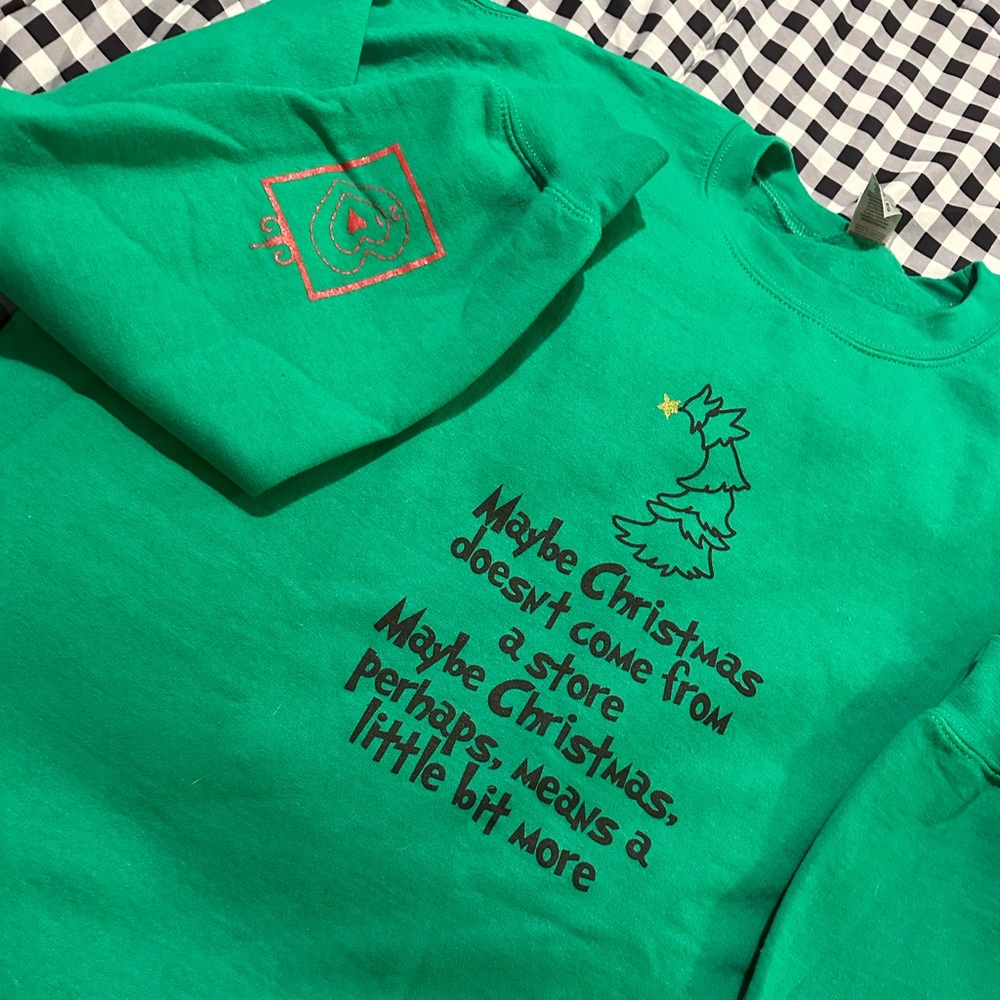 XL•GRINCH CHRISTMAS LESSON HOLIDAY SWEATSHIRT•CUSTOM MADE - Picture 11 of 17